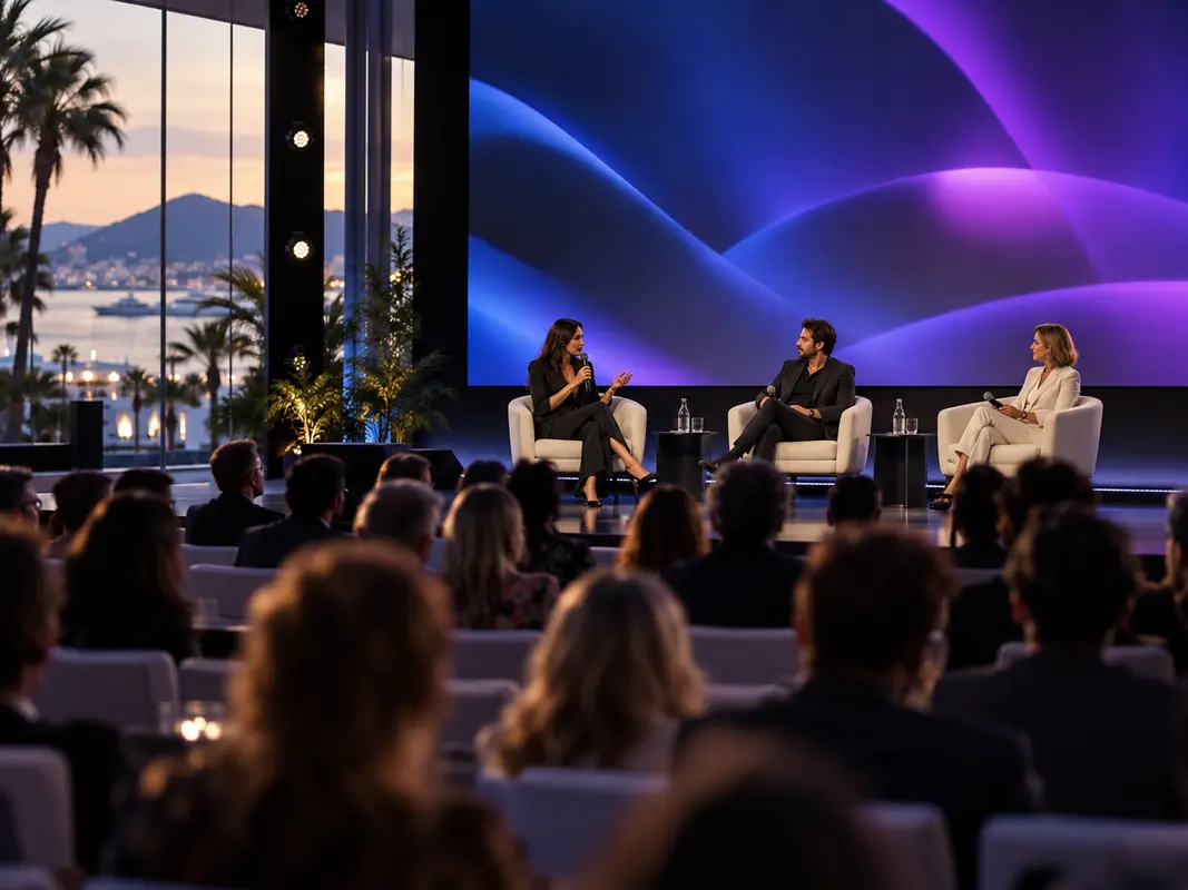 Illustration audiovisuelle pour le congrès Canneseries à Cannes
